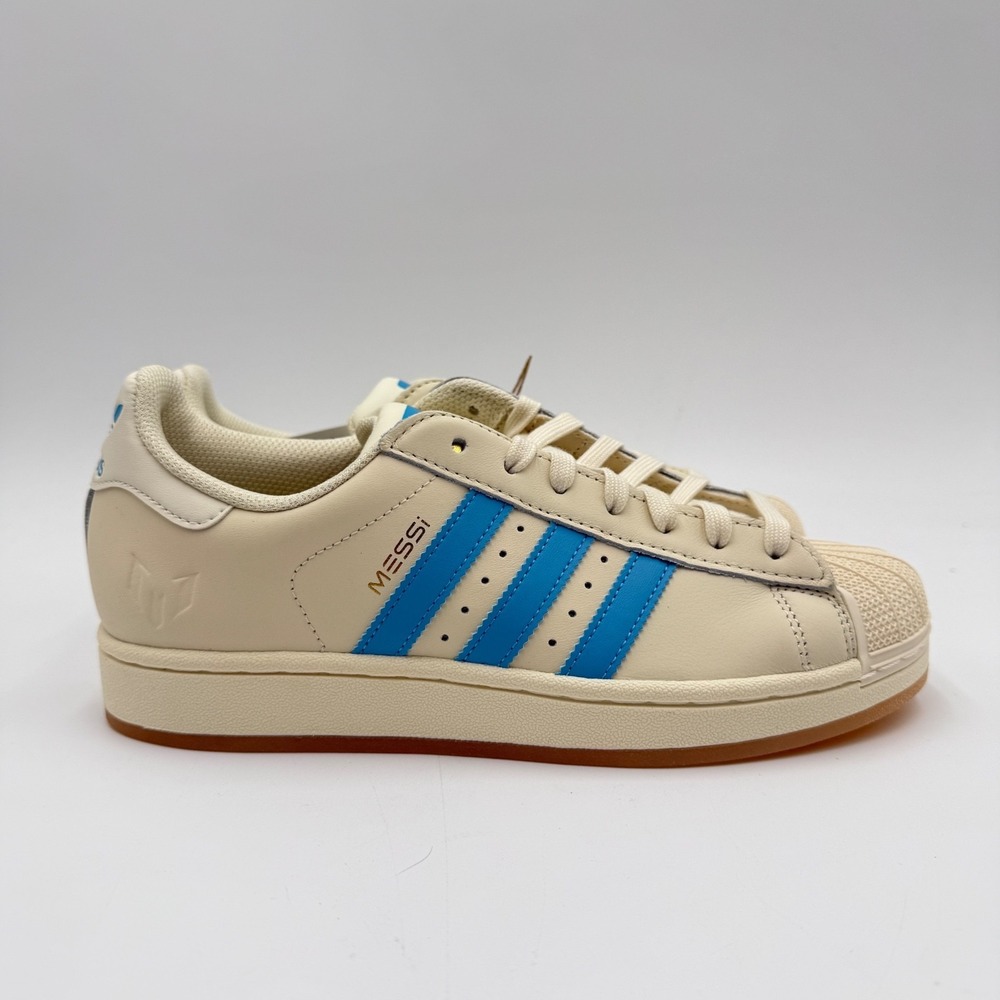 Adidas Men's 6.5/Women 7.5 Superstar Messi Argentina White Blue JQ1256 NEW